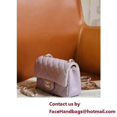 Chanel Gradient Lambskin  &  Gold-Tone Metal Small Classic Flap Handbag Pink/Purple 2025